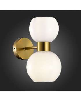 SLE1138-301-02 Бра Латунь/Белый E27 2*60W THONET-foto4