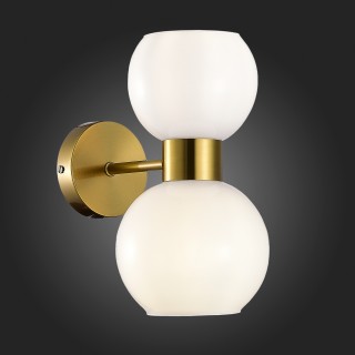 SLE1138-301-02 Бра Латунь/Белый E27 2*60W THONET-foto4