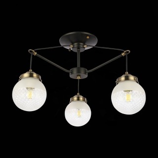 SLE110302-03 Светильник подвесной Черный, Бронза/Прозрачный, Белый E27 3*60W STRICCE-foto5