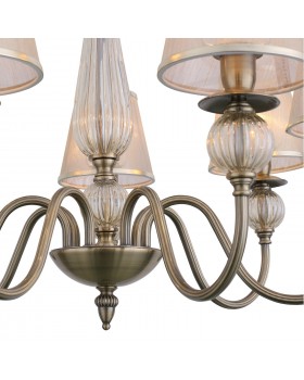 SL185.303.07 Люстра подвесная, потолочная Бронза, Прозрачный/Бежевый, Бронза E14 7*40W GRAZIA-foto10