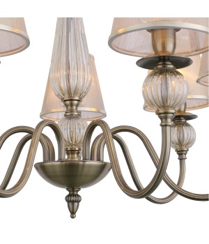 SL185.303.07 Люстра подвесная, потолочная Бронза, Прозрачный/Бежевый, Бронза E14 7*40W GRAZIA-foto10