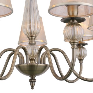 SL185.303.07 Люстра подвесная, потолочная Бронза, Прозрачный/Бежевый, Бронза E14 7*40W GRAZIA-foto10