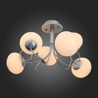 SL717.552.06 Люстра потолочная Серебристый/Белый E27, LED 6*40/3(подсветка)W ACINI-foto4