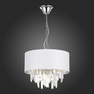 SLE1120-103-05 Светильник подвесной Хром/Белый E14 5*40W DAHLIA-foto5
