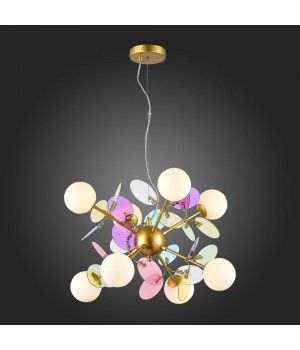 SLE2502-203-08 Люстра подвесная Золотистый/Разноцветный G9 8*5W VOLA-foto5