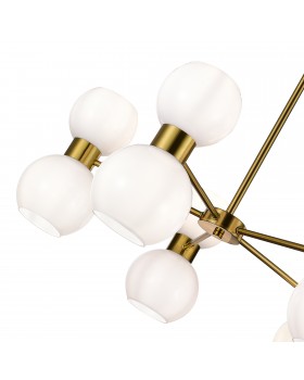 SLE1138-302-10 Люстра потолочная Латунь/Белый E27 10*60W THONET-foto3