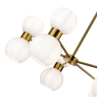 SLE1138-302-10 Люстра потолочная Латунь/Белый E27 10*60W THONET-foto3