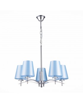 SLE105613-05 Люстра подвесная Хром/Светло-голубой E14 5*40W PERAMONE-foto2