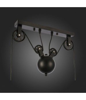 SLE120503-03 Светильник подвесной Черный/Черный E27 3*60W ESPERAZZA-foto12