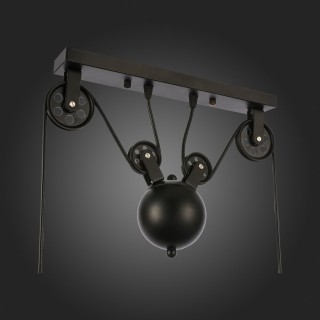 SLE120503-03 Светильник подвесной Черный/Черный E27 3*60W ESPERAZZA-foto12