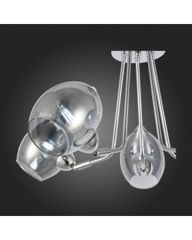 SLE102402-05 Люстра потолочная Хром/Дымчатый E14 5*40W RINNO-foto9