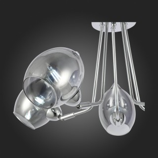 SLE102402-05 Люстра потолочная Хром/Дымчатый E14 5*40W RINNO-foto9