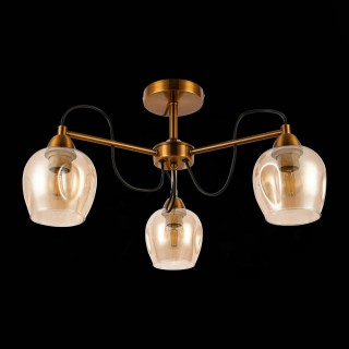 SLE110002-03 Люстра потолочная Бронза/Янтарный E27 3*60W ACRO-foto5