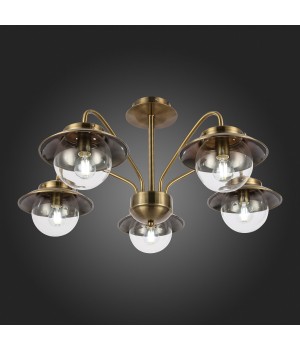 SLE110102-05 Люстра потолочная Античная бронза/Прозрачный E14 5*40W GARONNI-foto7