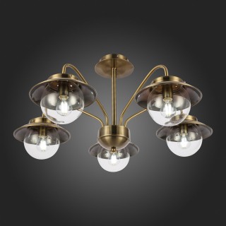 SLE110102-05 Люстра потолочная Античная бронза/Прозрачный E14 5*40W GARONNI-foto7