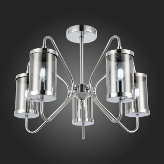 SLE102302-05 Люстра потолочная Хром/Дымчатый E14 5*40W VALIERI-foto7