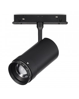 ST357.436.12 Магнитный трековый светильник ZOOM Черный LED 1*12W 3000K Lm Ra90 10-55° IP20 D50xH160 48VV SKYLINE 48-foto3