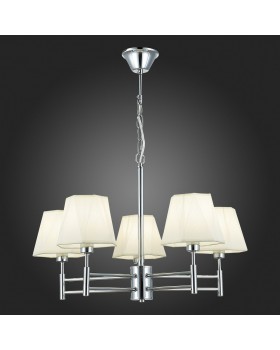 SLE105403-05 Люстра подвесная Хром/Белый E14 5*40W LAGORO-foto7