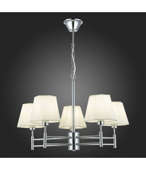 SLE105403-05 Люстра подвесная Хром/Белый E14 5*40W LAGORO-foto7