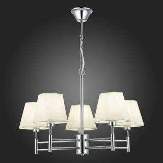 SLE105403-05 Люстра подвесная Хром/Белый E14 5*40W LAGORO-foto7