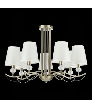 SLE111203-07 Люстра подвесная Никель, прозрачный/Белый E14 7*40W BERGAMO-foto5