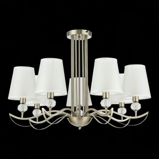 SLE111203-07 Люстра подвесная Никель, прозрачный/Белый E14 7*40W BERGAMO-foto5