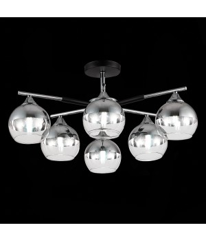 SLE106502-06 Светильник потолочный Черный, Хром/Хром, Прозрачный E27 6*60W GOCIA-foto3