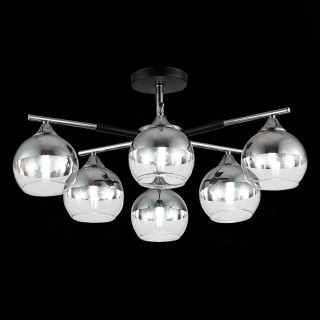 SLE106502-06 Светильник потолочный Черный, Хром/Хром, Прозрачный E27 6*60W GOCIA-foto3