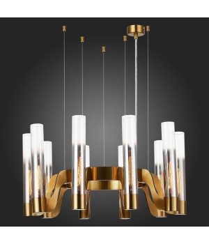 SL1235.303.10 Люстра подвесная ST-Luce Латунь/Хром, Прозрачный E14 10*40W ETTORE-foto5