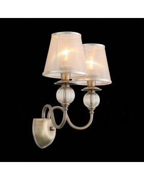 SL185.301.02 Бра Бронза, Прозрачный/Бежевый, Бронза E14 2*40W GRAZIA-foto4