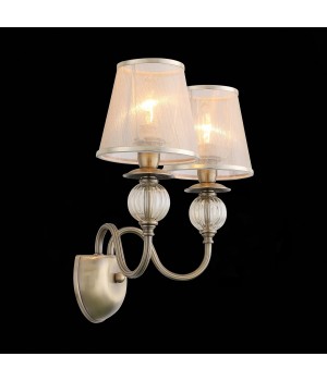 SL185.301.02 Бра Бронза, Прозрачный/Бежевый, Бронза E14 2*40W GRAZIA-foto4