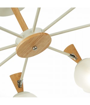 SLE220702-08 Люстра потолочная Белый, Светлое дерево/Белый E14 8*40W CATANIA-foto3