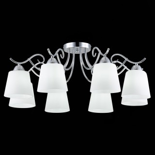 SLE103902-08 Люстра потолочная Хром/Белый E27 8*60W LIADA-foto9