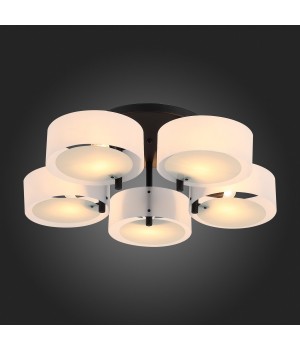 SL483.402.05 Люстра потолочная Черный/Белый E27 5*60W FORESTA-foto5