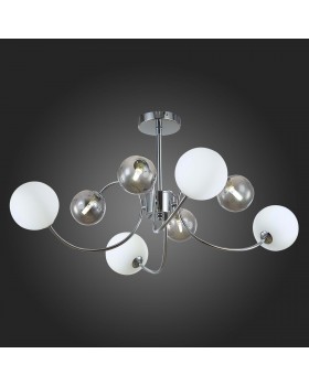 SLE220912-08 Люстра потолочная Хром/Белый, Дымчатый G9 8*5W FORMAE-foto5