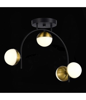 SLE6500-402-04 Люстра потолочная Черный,Золотистый/Белый LED 4*8W 4000K AARNIO-foto4