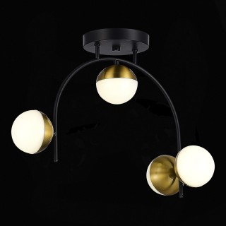 SLE6500-402-04 Люстра потолочная Черный,Золотистый/Белый LED 4*8W 4000K AARNIO-foto4