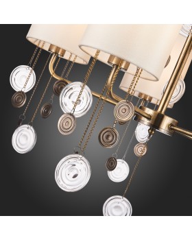 SLE107933-05 Люстра подвесная Бронза/Бежевый E14 5*40W SEVILLA-foto12