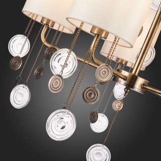 SLE107933-05 Люстра подвесная Бронза/Бежевый E14 5*40W SEVILLA-foto12