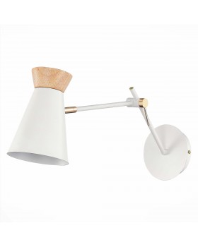 SLE1252-501-01 Бра Белый, Золотистый/Белый, Дерево E27 1*60W ALFEO-foto2