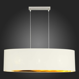 SLE300753-03 Светильник подвесной Никель/Золотистый, Светло-бежевый E27 3*40W BRESCIA-foto6