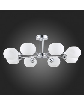 SLE104302-08 Люстра потолочная Хром/Белый E14 8*40W LANTA-foto4