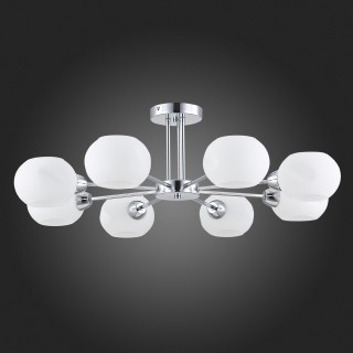 SLE104302-08 Люстра потолочная Хром/Белый E14 8*40W LANTA-foto4