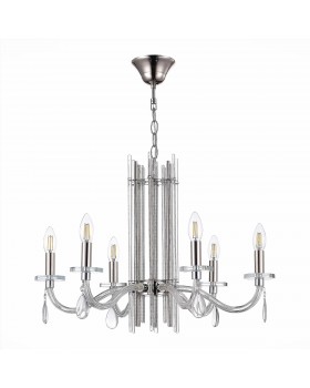 SL1656.103.06 Люстра подвесная ST-Luce Никель/Прозрачный E14 6*40W EPICA-foto2