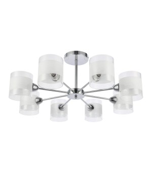 SLE102802-08 Люстра потолочная Хром/Прозрачный, Белый E14 8*40W MIENTO-foto2