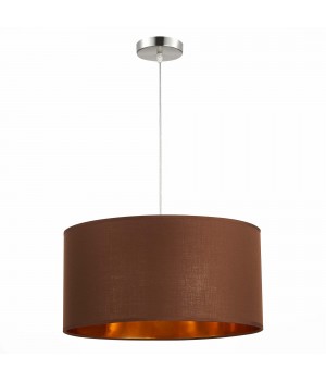 SLE300593-01 Светильник подвесной Никель/Золотистый, Коричневый E27 1*40W BRESCIA-foto4