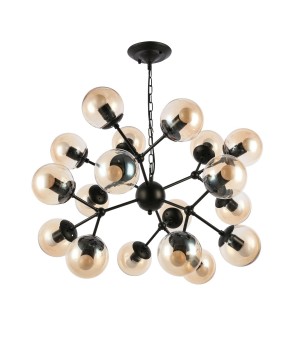 SLE154913-18 Светильник подвесной Черный/Янтарный E14 18*60W LACOTTA-foto2