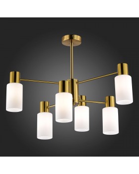 SLE1139-302-06 Люстра потолочная Латунь/Белый E14 6*60W GESSI-foto5