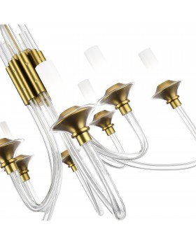 SL1241.203.08 Люстра подвесная ST-Luce Золотистый/Белый E14 8*40W VETRANO-foto3