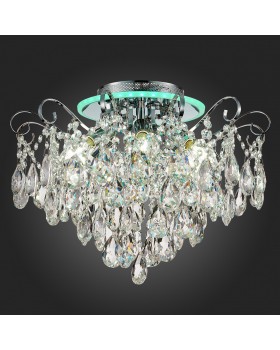 SLE160002-06 Светильник потолочный Хром/Прозрачный E14, LED 6+1*40/6(подсветка)W LITERO-foto7